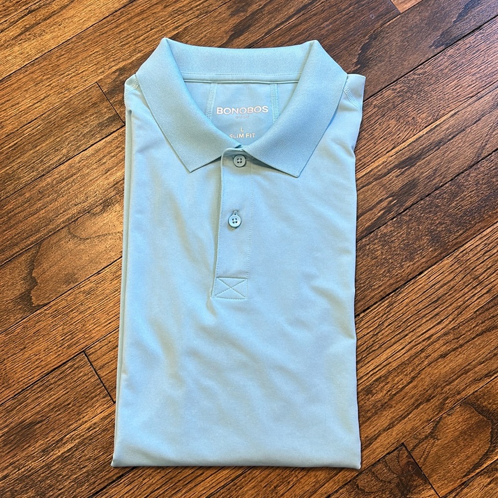 Bonobos Performance Golf Polo Mens Sz Large Slim Fit